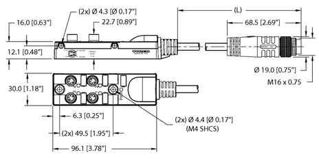 Turck TB-4M8M-4-0.3-BSM14, TB-4M8M-4-5-BSM14