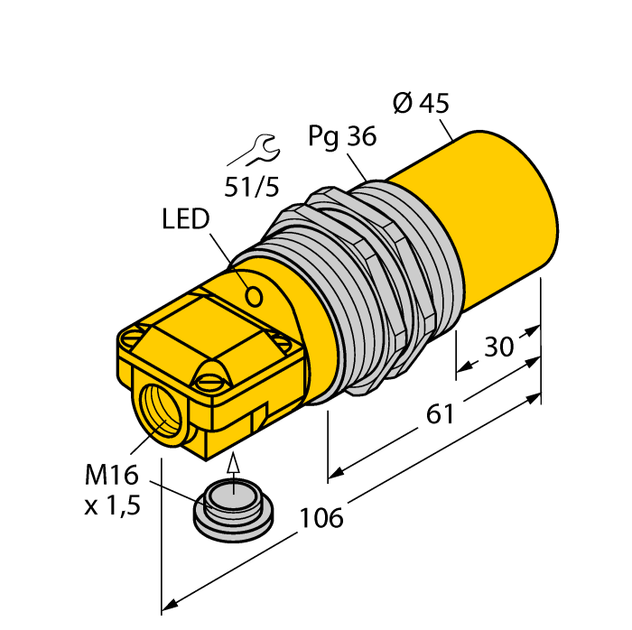 Turck NI40-G47SR-FZ3X2, NI40-G47SR-VP4X2