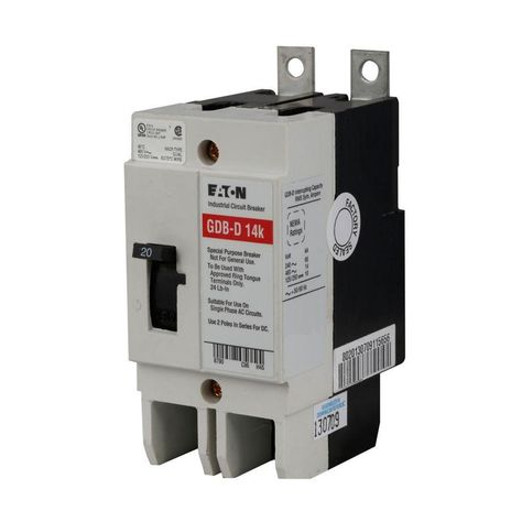 Eaton GDB2015, GDB2015C, GDB2015CV, GDB2015D, GDB2020C, GDB2020CV, GDB2020D, GDB2025, GDB2025V, GDB2030V, GDB2035D, GDB2035V, GDB2040V, GDB2045, GDB2045V