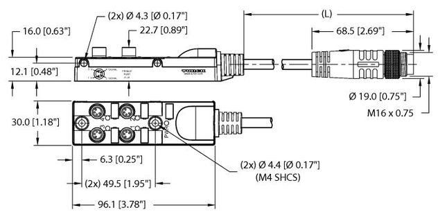 Turck TB-4M8M-4-1-BSM14