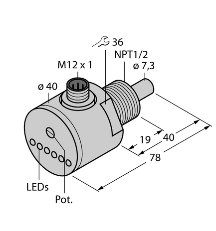 Turck FCS-N1/2A4-AN8X-H1141, FCS-N1/2A4-AP8X-H1141, FCS-N1/2A4-ARX-H1140