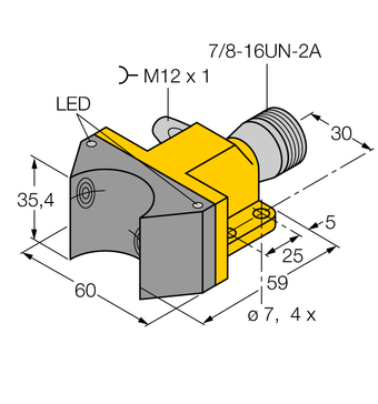 Turck NI4-DSU35-2ADZ30X2-B1160-FKE4.5, NI4-DSU35-2AP4X2-B1160-FKE4.5, NI4-DSU35-2AP4X2-B1160FKE4.5/S1727, NI4-DSU35-2Y1X2-B1160-FKE4.3