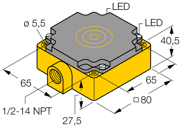Turck NC50-CP80-FZ3X2/S10, NC50-CP80-VN4X2/S10, NC50-CP80-VP4X2/S10, NI40-CP80-Y1/S100-S10, NI50-CP80-Y1/S10