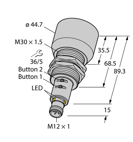 Turck RU600U-EM30E-LIU2PN8X2T-H1151/3GD, RU600U-M30E-2UP8X2T-H1151, RU600U-M30E-LIU2PN8X2T-H1151