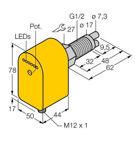 Turck FCS-GL1/2A2P-AP8X-H1141/A, FCS-GL1/2A2P-LIX-H1141/A