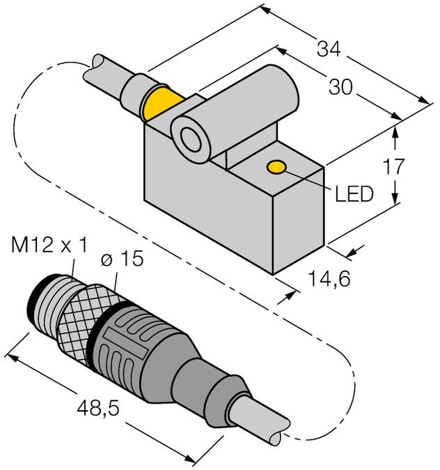 Turck BIM-IKE-AN6X-0.3-RS4T W/KLI3