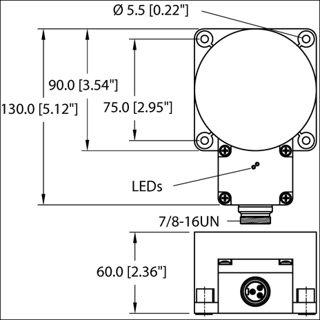 Turck NI100U-K90SR-VP4X2-B1141, NI60-K90SR-FDZ30X2-B1131, NI60-K90SR-VP4X2-B1141