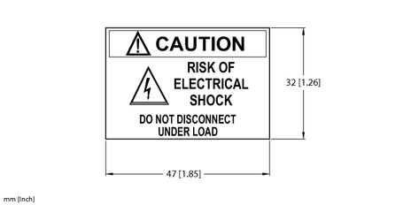 Turck CAUTION LABEL (10/BAG)