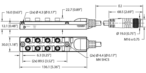 Turck TB-8M8M-3-0.2-BSM14, TB-8M8M-3-0.2-BSM14/S771, TB-8M8M-3-0.3-BSM14, TB-8M8M-3P2-0.3-BSM14, TB-8M8M-3P2-1-BSM14, TB-8M8M-3P2-5-BSM14