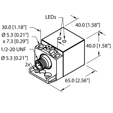 Turck BI20U-CA40-ADZ30X2-B3131 W/BS 2.1, BI20U-CA40-ADZ30X2-B3131/S1590 W/BS 2.1