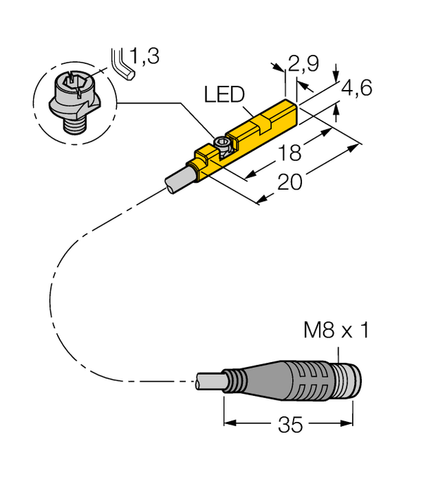 Turck BIM-UNR-AN6X-0.3-PSG3S W/M, BIM-UNR-AP6X-0.3-PSG3F W/M, BIM-UNR-AP6X-0.3-PSG3S W/M
