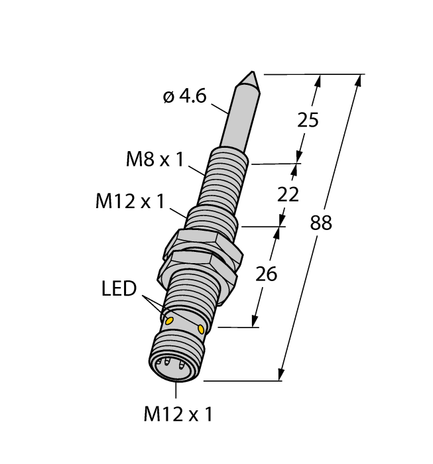 Turck NIMFE-M12/4.6L88-UN6X-H1141, NIMFE-M12/4.6L88-UP6X-H1141