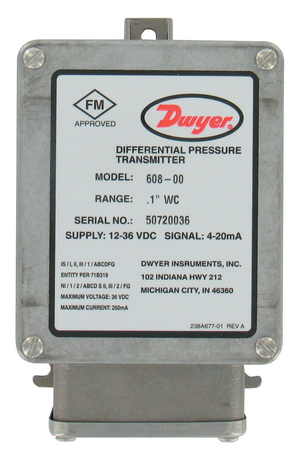 Dwyer 608-01B, 608-02, 608-04, 608-05, 608-06