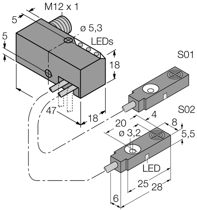 Turck BI2-Q5.5-0.15-0.27-BS-2AP6X3-H1141/ S 34, BI2-Q5.5-0.27-BS-2AP6X3-H1141/S34