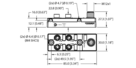 Turck TB-4M8M-3-FS8, TB-4M8M-3N2-FS8, TB-4M8M-3P2-FS8
