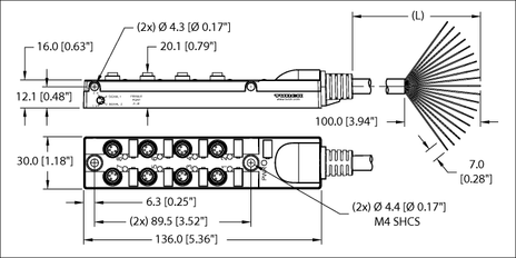 Turck TB-8M8Z-4-0.5, TB-8M8Z-4-5