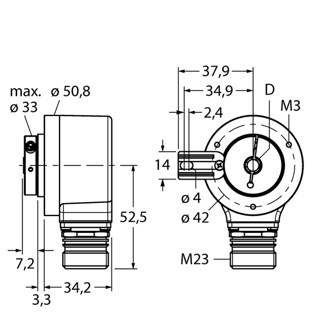 Turck RI-12H12T-2B1000-12M23, RI-12H12T-4A2500-12M23, RI-12HA4T-4A1000-12M23