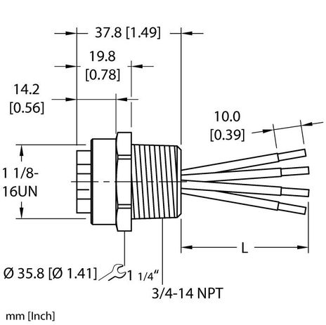 Turck RKFC 42-0.5M/14.75/NPT