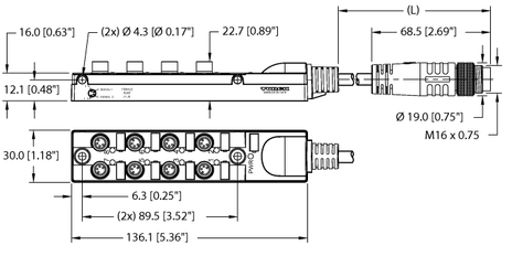 Turck TB-8M8M-4-0.9-BSFD 19/S90, TB-8M8M-4-1-BSM19, TB-8M8M-4-5-BSM19, TB-8M8M-4-6-BSM19/S90