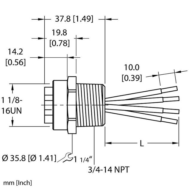 Turck RKFC 42-0.5M/14.75/NPT