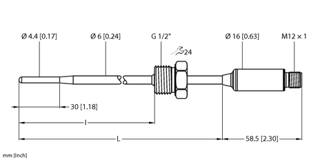 Turck TTMS-206A-G1/2-LI6-H1140-L300/I250- 0 /500