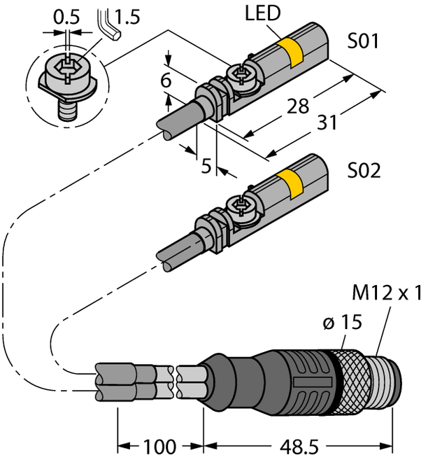 Turck BIM-UNT-2AP6X-0.4-RSC4.4T, BIM-UNT-2AP6X-0.4-RSC4.4T/S1764