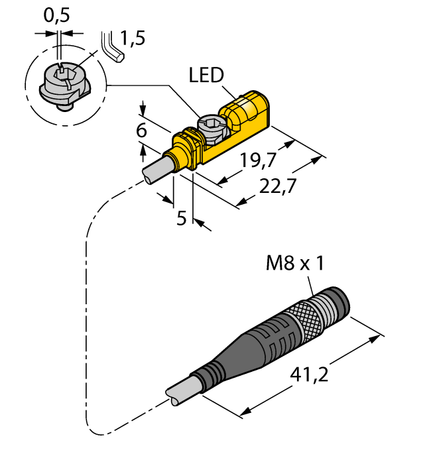 Turck BIM-UNTK-AP6X-0.3-PSG3M, BIM-UNTK-AP7X-0.3-PSG3M