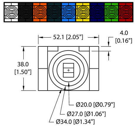 Turck DECAL,9-CLRS,RECEPT+BOXES,EURO(QTY1 )
