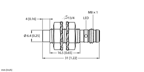 Turck NI3-EG08K-AN6X-V1131, NI3-EG08K-AP6X-V1131, NI3-EG08K-RP6X-V1131