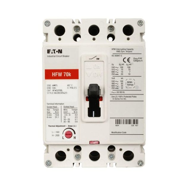 Eaton HFW3016JVL, HFW3020JL, HFW3020JVL, HFW3020L, HFW3020VL, HFW3025JL, HFW3025JVL, HFW3025L, HFW3025VL, HFW3032JL, HFW3032JVL, HFW3032L, HFW3032VL, HFW3040JL, HFW3040L