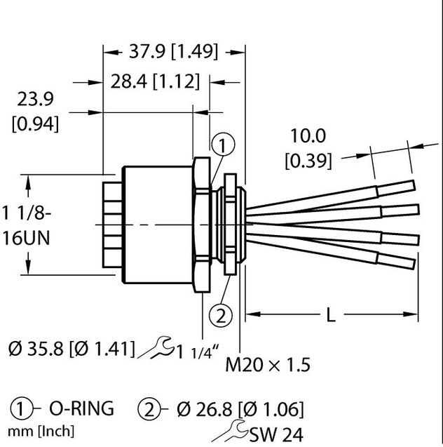 Turck RKFC 42-0.5M/M20