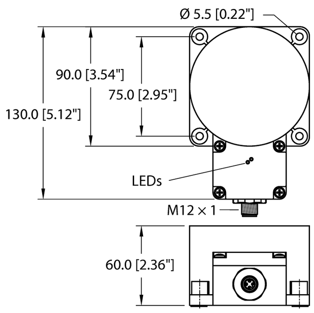 Turck NI100U-K90SR-VP4X2-H1141, NI60-K90SR-VP4X2-H1141