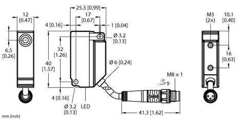 Turck BI5U-Q12-AP6X2-0.2-PSG3M, BI5U-Q12-AP6X2-0.5-PSG3M