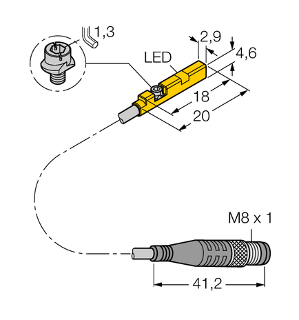 Turck BIM-UNR-AN6X-0.3-PSG3M W/M, BIM-UNR-AP6X-0.2-PSG3M W/M, BIM-UNR-AP6X-0.3-PSG3M W/M, BIM-UNR-AP6X-0.3-PSG3M/S1764 W/M, BIM-UNR-AP6X-0.3-PSG3M/S1778 W/M, BIM-UNR-AP6X-0.6-PSG3M W/M, BIM-UNR-AP6X-1.5-PSG3M W/M