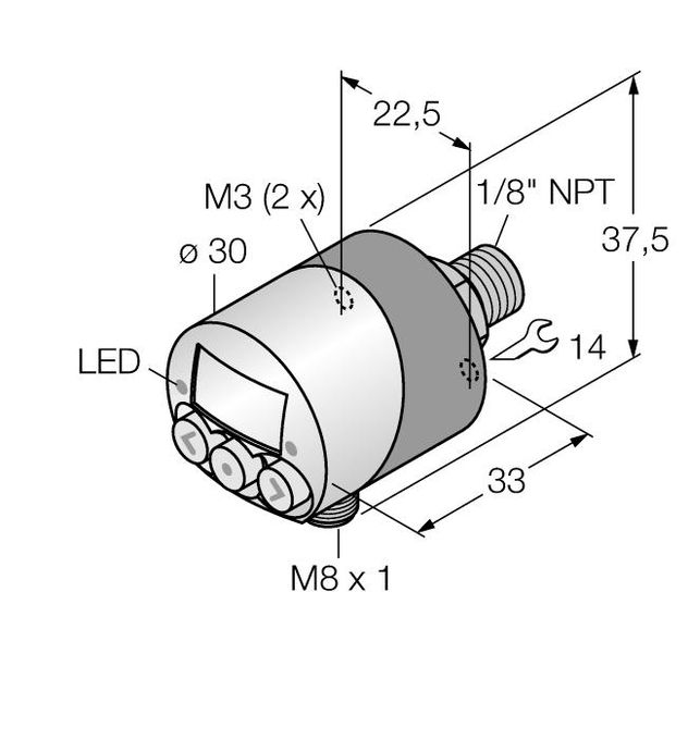 Turck PK010R-N14AL-2UP8X-V1141, PK01VR-N14AL-2UP8X-V1141