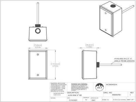 ACI A/100-3W-HT-INW-4"-BB, A/1K-3W-HT-INW-4"-BB