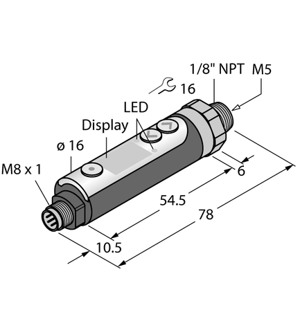 Turck PK010R-P14-2UP8X-V1141, PK01VR-P14-2UP8X-V1141