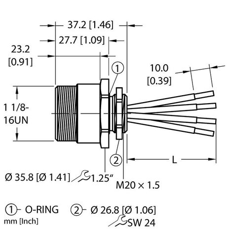 Turck RSFC 42-0.5M/M20